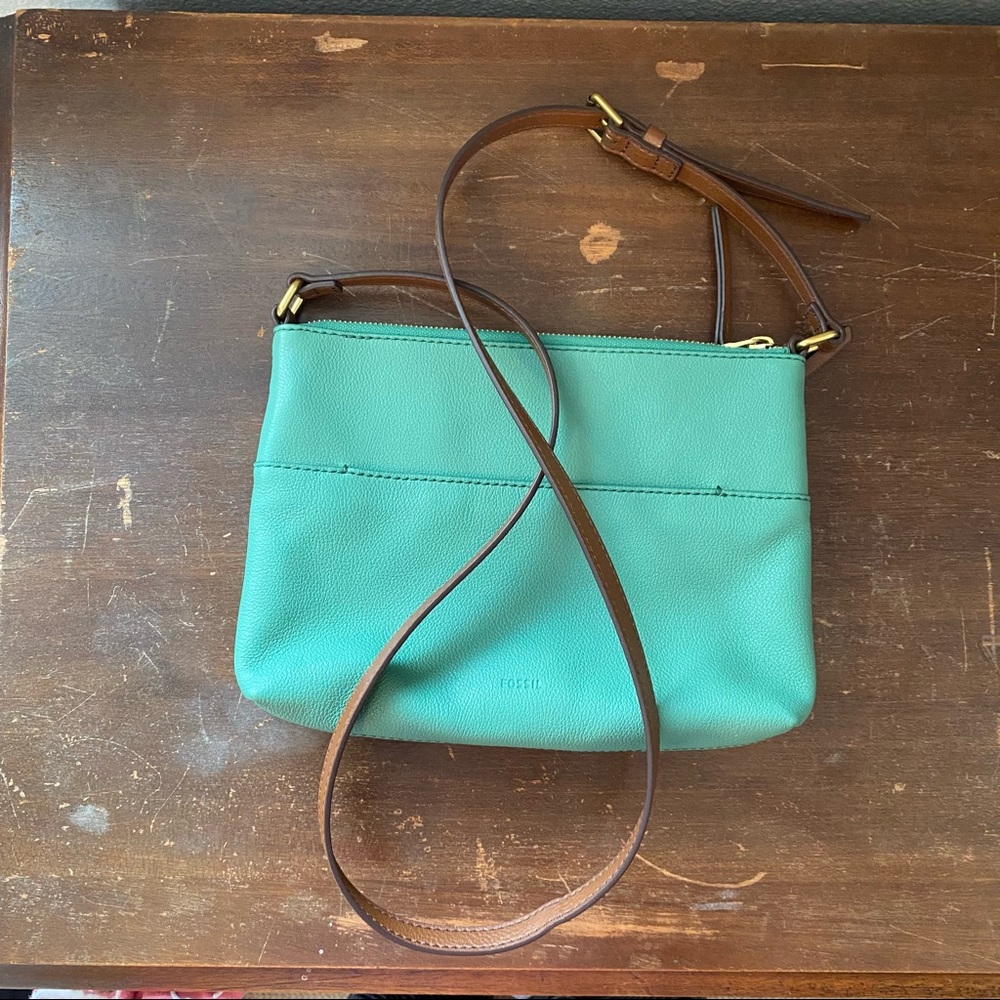Fossil leather crossbody bag